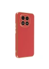 Mey İthalat®   Redmi Note 14 Pro 4G Kılıf Volet Silikon - Kırmızı