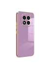 Mey İthalat®   Redmi Note 14 Pro 4G Kılıf Volet Silikon - Mor