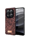 Mey İthalat®   Redmi Note 14 Pro 5G Bright Simli Kapak - Derin Mor