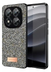 Mey İthalat®   Redmi Note 14 Pro 5G Bright Simli Kapak - Gümüş