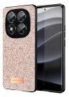 Mey İthalat®   Redmi Note 14 Pro 5G Bright Simli Kapak - Pembe