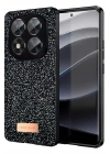 Mey İthalat®   Redmi Note 14 Pro 5G Bright Simli Kapak - Siyah