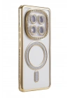 Mey İthalat®   Redmi Note 14 Pro 5G Joke Simli Magneticsafe Kılıf - Gold