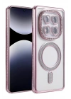Mey İthalat®   Redmi Note 14 Pro 5G Joke Simli Magneticsafe Kılıf - Pembe