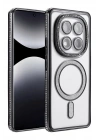 Mey İthalat®   Redmi Note 14 Pro 5G Joke Simli Magneticsafe Kılıf - Siyah