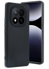 Mey İthalat®   Redmi Note 14 Pro 5G Kılıf Aras Deri Kapak - Siyah