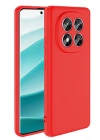 Mey İthalat®   Redmi Note 14 Pro 5G Kılıf First Silikon - Kırmızı