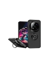 Mey İthalat®   Redmi Note 14 Pro 5G Kılıf Montreal Yüzüklü Silikon Kapak - Siyah