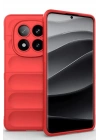 Mey İthalat®   Redmi Note 14 Pro 5G Kılıf Optimum Silikon - Kırmızı