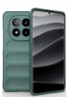 Mey İthalat®   Redmi Note 14 Pro 5G Kılıf Optimum Silikon - Koyu Yeşil