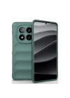 Mey İthalat®   Redmi Note 14 Pro 5G Kılıf Optimum Silikon - Koyu Yeşil