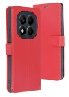 Mey İthalat®   Redmi Note 14 Pro 5G Kılıf Trend S Plus Kapaklı Kılıf - Kırmızı