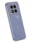 Mey İthalat®   Redmi Note 14 Pro 5G Kılıf Volet Silikon - Mavi