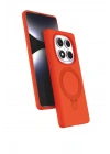 Mey İthalat®   Redmi Note 14 Pro 5G Regal Magsafe Standlı Kapak - Turuncu