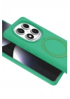 Mey İthalat®   Redmi Note 14 Pro 5G Regal Magsafe Standlı Kapak - Yeşil