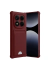 Mey İthalat®   Redmi Note 14 Pro Plus Kelvin Kartvizitli Silikon - Bordo