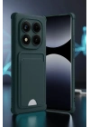 Mey İthalat®   Redmi Note 14 Pro Plus Kelvin Kartvizitli Silikon - Koyu Yeşil