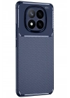 Mey İthalat®   Redmi Note 14 Pro Plus Kılıf Auto Focus Karbon Kapak - Lacivert