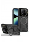Mey İthalat®   Redmi Note 14 Pro Plus Kılıf Joy Lens Standlı Kapak - Siyah
