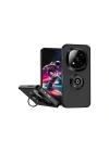 Mey İthalat®   Redmi Note 14 Pro Plus Kılıf Montreal Yüzüklü Silikon Kapak - Siyah