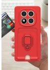 Mey İthalat®   Redmi Note 14 Pro Plus Kılıf Zuma Kartvizitli Yüzüklü Silikon - Siyah