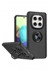 Mey İthalat®   Redmi Note 15 4G Montreal Yüzüklü Silikon Kapak - Siyah