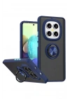 Mey İthalat®   Redmi Note 15 Pro 5G Montreal Yüzüklü Silikon Kapak - Lacivert