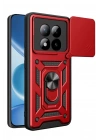 Mey İthalat®   Redmi Note 15 Pro 5G Pars Lens Yüzüklü Silikon - Kırmızı