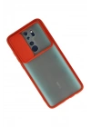 Mey İthalat®   Redmi Note 8 Pro Kılıf Palm Buzlu Kamera Sürgülü Silikon - Kırmızı