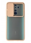 Mey İthalat®   Redmi Note 8 Pro Kılıf Palm Buzlu Kamera Sürgülü Silikon - Pembe