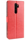 Mey İthalat®   Redmi Note 8 Pro Kılıf Trend S Plus Kapaklı Kılıf - Kırmızı