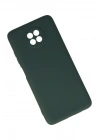 Mey İthalat®   Redmi Note 9 5G Kılıf Nano içi Kadife Silikon - Koyu Yeşil