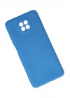 Mey İthalat®   Redmi Note 9 5G Kılıf Nano içi Kadife Silikon - Mavi