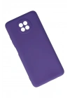 Mey İthalat®   Redmi Note 9 5G Kılıf Nano içi Kadife Silikon - Mor