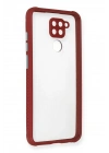 Mey İthalat®   Redmi Note 9 Kılıf Miami Şeffaf Silikon - Fuşya