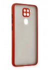 Mey İthalat®   Redmi Note 9 Kılıf Montreal Silikon Kapak - Kırmızı