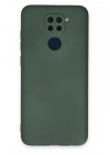 Mey İthalat®   Redmi Note 9 Kılıf Nano içi Kadife Silikon - Koyu Yeşil