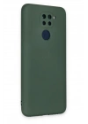Mey İthalat®   Redmi Note 9 Kılıf Nano içi Kadife Silikon - Koyu Yeşil