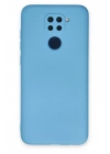 Mey İthalat®   Redmi Note 9 Kılıf Nano içi Kadife Silikon - Mavi