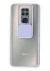 Mey İthalat®   Redmi Note 9 Kılıf Palm Buzlu Kamera Sürgülü Silikon - Lila