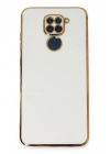 Mey İthalat®   Redmi Note 9 Kılıf Volet Silikon - Beyaz
