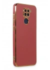 Mey İthalat®   Redmi Note 9 Kılıf Volet Silikon - Kırmızı