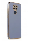 Mey İthalat®   Redmi Note 9 Kılıf Volet Silikon - Mavi