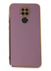 Mey İthalat®   Redmi Note 9 Kılıf Volet Silikon - Mor