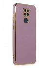 Mey İthalat®   Redmi Note 9 Kılıf Volet Silikon - Mor