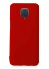 Mey İthalat®   Redmi Note 9 Pro Kılıf Nano içi Kadife Silikon - Kırmızı