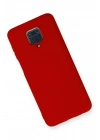 Mey İthalat®   Redmi Note 9 Pro Kılıf Nano içi Kadife Silikon - Kırmızı