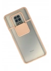 Mey İthalat®   Redmi Note 9 Pro Kılıf Palm Buzlu Kamera Sürgülü Silikon - Pembe