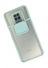 Mey İthalat®   Redmi Note 9 Pro Kılıf Palm Buzlu Kamera Sürgülü Silikon - Turkuaz