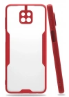 Mey İthalat®   Redmi Note 9S Kılıf Platin Silikon - Kırmızı